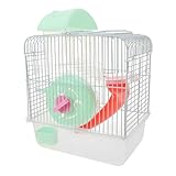 VANZACK Hamsterkäfig Hamster-Mehrkammerversteck Schloss Haustier klein meerschweinchen käfig spielzeuge großer Rattenkäfig Meerschweinchenkäfig Eisendraht Light Green