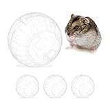 Relaxdays, Kunststof Hamsterball, Laufkugel für Hamster & Mäuse, Bewegung, Nagerspielzeug zum Laufen, Kunststoff, 14cm, transparent, 1 Stück (1er Pack)