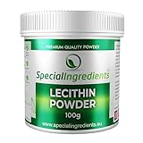 LECITHIN-PULVER 100g HÖCHSTER QUALITÄT GVO-FREI (DEUTSCHE ETIKETTEN UND ANLEITUNGEN)