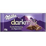 Milka Dark Milk Alpenmilch 1x 85g I Zartherbe Alpenmilch-Schokolade I Milka Schokolade aus 100% Alpenmilch I Tafelschokolade