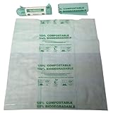 Kompostierbare Müllbeutel für Lebensmittel, Rand 84 cm x Länge 43 cm, bis zu 7 Leder, kompostierbar (120)