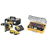 Dewalt 18 Volt SDS-plus Akku Kombihammer DCH273P2T (24 mm) & 32-tlg. Schrauberbit-Set