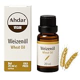 20 ml Kaltgepresst Weizenkeimöl, Reines Ätherisches Öl – Naturrein & Ohne Zusätze – Premium Qualität Wheat Germ Oil für Aromatherapie, Diffuser, Massage, Haut und Haar (Weizenkeimöl)