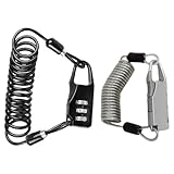 INOOMP 2 Stück Motorrad und Fahrradhelmschloss aus Stahlseil Kompakt Langlebig Vielseitig für Verschiedene Helmgrößen Sicherer Helmhalter für Outdoor und Reisen