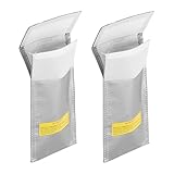 LOORGVEL 2 Stück Feuerfeste Lipo Akkutaschen Hitzebeständig Kompakt Explosionsgeschützt für Drohnen und Rc Modelle