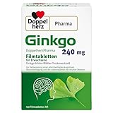 Ginkgo DoppelherzPharma 240 mg - Pflanzliches Arzneimittel zur Verbesserung einer altersbedingten kognitiven Beeinträchtigung und der Lebensqualität bei leichter Demenz - 120 Filmtablettem