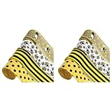 Giwnhvx Schleifenband mit Drahtrand, 6,3 cm breit, Sackleinenband, Basteldekoration, 22 m, 8 Rollen