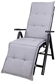 Auflage Relaxliege Naxos 50148-720 hellgrau meliert 176x50x6 cm Sun Garden