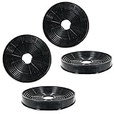 SPARES2GO Kohlefilter für Amica Dunstabzugshaube, 4 Stück