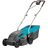 Gardena PowerMax 1200/32 Elektrorasenmäher: Rasenmäher bis 300 m², 32 cm Schnittbreite, 30 l Fassungsvolumen, Schnitthöhe 20-60 mm, klappbares Gestänge, ergonomischer Handgriff (5032-20)