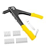 STOBAZA Handbetriebene Blindnietzange aus Robustem Material mit Rutschfestem Griff Vielseitig für Metall Kunststoff Leder Effizientes Nietwerkzeug für Heimwerker und Profis