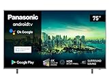Panasonic TX-75LXW724 189 cm LED Fernseher (75 Zoll, HDR Bright Panel, 4K Ultra HD, Triple Tuner, HDMI, USB, Smart TV), Silber, 75 Zoll - 189 cm