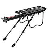 Yabtf Mountainbike Gepäckträger, Einstellbar für 24-29 Zoll Räder, Aluminium, Max. 100kg Zuladung, Reflektor