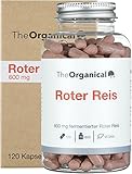 TheOrganical® Roter Reis 600 mg | 120 hochdosierte Kapseln | Hergestellt in Hamburg | Laborgeprüft | 100% Vegan | Ohne Zusätze | Roter Reis Kapseln Hochdosiert | 2,9 mg Monacolin