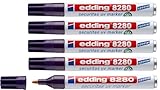 edding 4-8280100_2 Permanent-Marker, UV Marker (Schwarz, 1 stück (5er Pack))