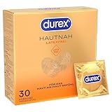 Durex Hautnah Latexfrei Kondome - Latexfreie Kondome aus Real-Feel-Material & mit anatomischer Easy-On-Form - Ohne Latex - 30er Pack (1 x 30 Stück)