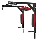 CCLIFE Multigriff Klimmzug Wandmontage Dip station 2in1 Pull Up Bar Klimmzugstange Wand Belastbarkeit bis 120 kg Fitnessgeräte Wandbefestigung