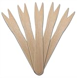 Pommesgabel Einweg aus Premium FSC-Zertifiziertem Holz - 8,5 cm (9000)