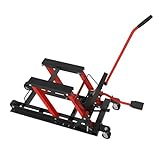 HENGMEI Motorradheber Motorradhebebühne bis zu 680kg Hebebühne Rangierhilfe Lift Motorradlift für Motorrad Heber Montagebock ATVs und Quads Motoständer Reparatur (Type A)