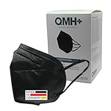 SimpleBreath 50 x FFP2 Masken schwarz QMH Made in Germany & CE2233 zertifiziert 4-Lagen Staubschutzmasken