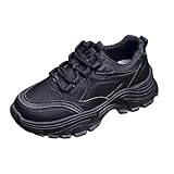 Sneaker Damen Weiss Laufschuhe rutschfeste Sohle Joggingschuhe Bequem Straßenlaufschuhe Atmungsaktiv Sportschuhe Dämpfende Turnschuhe Walkingschuhe Trekkingschuhe Outdoorschuhe, Größe 35-40