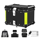 ZGHQHCDRH Motorrad Box Helmkoffer für 2024 Passend für VOGE DS525X Valico 525 DSX 650D 900DS ADV CNC-Aluminium-Motorradhelmbox, Kofferraum, Topcase, Reisebox(55L Black No X)