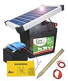 Koll Living Weidezaungerät Cowboy B7000 - mit 12V Akku & 10 Watt Solarmodul - nahezu wartungsfrei - Akku Wird über die Sonne wiederaufgeladen - Made in Germany