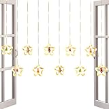 Sternenlichterkette – Weihnachtsbeleuchtung für Fenster – romantische ästhetische dimmbare Beleuchtung für Urlaub Baum Hochzeit im Freien