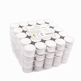pajoma® Teelichter, Weiß | unbeduftete Teelichter | Brenndauer: 8 Std. - 20g Wachsgewicht, 25 x 38 mm | Gastro, Hochzeit, Dekorieren, Feiern, Entspannen
