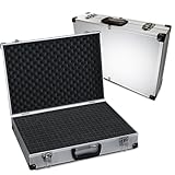 PeakTech Alukoffer P 7270 – abschließbarer Universal-Transportkoffer mit Würfelschaumstoff – tragbarer Fotokoffer – robuster Alu Koffer mit Schutz vor Regen und Staub – extragroß (500 x 350 x 120 mm)