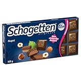 Schogetten Nugat 100g Schokoladentafel, praktisch einzeln portioniert. Ein Genuss. Stück für Stück.