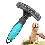 Umllpet Hund und Katzenbürste, Hundebürste Langhaar & Katzenbürste, Fellentwirrer Entfilzer, Unterwollkamm Entfernt Unterwolle & Verfilzungen, Entfilzungskamm (Blau)