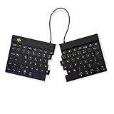 R-Go Split Tastatur, Bluetooth 5.0, Mit Anti-RSI-Software, Ergonomische Design mit Geteilte Tastenfeld, Multi-Media Bedienelemente, QWERTZ Deutsches Layout, Kompatibel mit Windows/MacOS, Schwarz