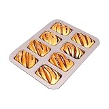 CANDeal 8 Hohlraum Mini Laib Backformen, Antihaft Kleine Maisbrot Pfanne, Winzige Bananenbrot Formen, Kohlenstoffstahl Backblech Für Die Herstellung Von 2x3 Zoll Mini Laib & Kuchen