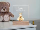 Nachtlicht Kinder Wald- Niedliches Nachtlicht für Babys - Geschenk zur Geburt- Babygeschenke - Stilllicht -Nachtlampe personalisiert (Motte)