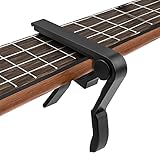 Kapodaster für Gitarre Capo Gitarre Gitarren Kapodaster Guitar Capo für Egitarre Ukulele Westerngitarre Akustikgitarre Konzertgitarre Banjo | Schwarz