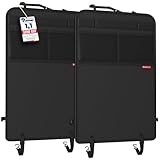 ATHLON TOOLS Rückenlehnen-Schutzmatte beschichtet, Rückenlehnenschutz Auto Kick-Matte, verstärkt - mit Netztaschen - schmutzabweisend, pflegeleicht und wasserabweisend