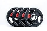 Hantelscheiben 50mm Fitness bumper plates 50mm 10 kg set 4 x 2.5 kg gewichte Hantelscheiben -gummierte Gusseisen Gewichte Olympische Gewichte 2.5kg 5kg 10kg