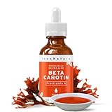 InnoNature Beta Carotin Tropfen | aus der Alge Dunaliella Salina | 30ml, Hochdosiert mit 15 mg reinem Beta Carotin, 2.120 µg RE Vitamin A pro 10 Tropfen