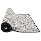 KARAT Teppich Läufer Geneva - Teppichläufer auf Maß - Meterware - Flurteppich - Küchenläufer - Teppich für Küche, Flur & Wohnzimmer (67 x 200 cm, Anthrazit)