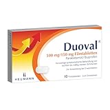 Duoval 500 mg/150 mg Filmtabletten von Heumann, mit dem Wirkstoff-Duo Paracetamol und Ibuprofen, bei leichten bis mäßig starken Schmerzen wie z.B. Kopf-, Zahn- und Regelschmerzen, 10 St