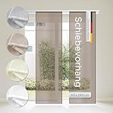 Rapid Teck Schiebevorhang Schiebegardine Coffee Transparent 60cm x 245cm Flächenvorhang Gardine