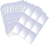 Oderra 576 Sammelkarten Hüllen, 32 Seiten Pockets Sammelkarten, Taschen auf beiden Seiten, Pokemon hüllen für Sammelkartenspiele, Transparent Leere Sammelalbum, Pochette carte, 2.03 x 8.13 x 0.91 cm