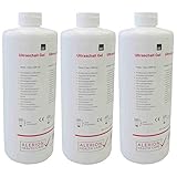 3x 1000ml Ultraschall-Gel Sono-Ultraschall Gel Kontakt-Gel Medizinisch Gleit-Gel Kontakt-Gel Leit-Gel