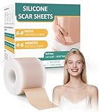 Silikon Narbenpflaster,(4CM*3M) Professionell Silikon-Narbenband,Silicone Scar Tape für C-Sektion, Operationen, Verbrennungen, Keloid & Akne Silikon Narbenpflaster Falten,Atmungsaktiv Wasserfest