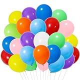 100 Stück Bunte Luftballons, Luftballons Geburtstag, Luftballons Hochzeit, Luftballons Bunt, Kinder Party Deko für Geburtstagsdeko Hochzeit Taufe Deko Partydeko Deko Geburtstag