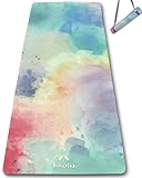 Yosana Yogamatte aus Naturkautschuk - rutschfest, Nachhaltige Yoga Matte mit Mikrofaseroberfläche zur raschen Aufnahme von Schweiß – Maschinenwaschbare Sportmatte - 183 x 68 cm