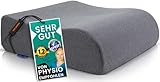 Bequeme Sitzerhöhung Stuhl Erwachsene & Kind - TEST SEHR GUT [MIT PHYSIOTHERAPEUTEN ENTWICKELT] - Formstabiles, 13cm dickes Sitzkissen Stuhl - Perfekte Sitzerhöhung Auto, Büro, Aufstehhilfe (Grau)