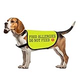 Warnweste für Hunde, mit Aufschrift 'I Have Allergies Do Not Feed', für spezielle Diät, Alleriker, Geschenk für Hunde, Größe L