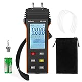 Tragbares Differenzdruckmessgerät ±13,79kPa, Kethvoz HVAC Luftdruck-Messgerät mit 11 Einheiten zur Messung von Differenzdruck Überdruck Unterdruck, Digitales Manometer KE-189A